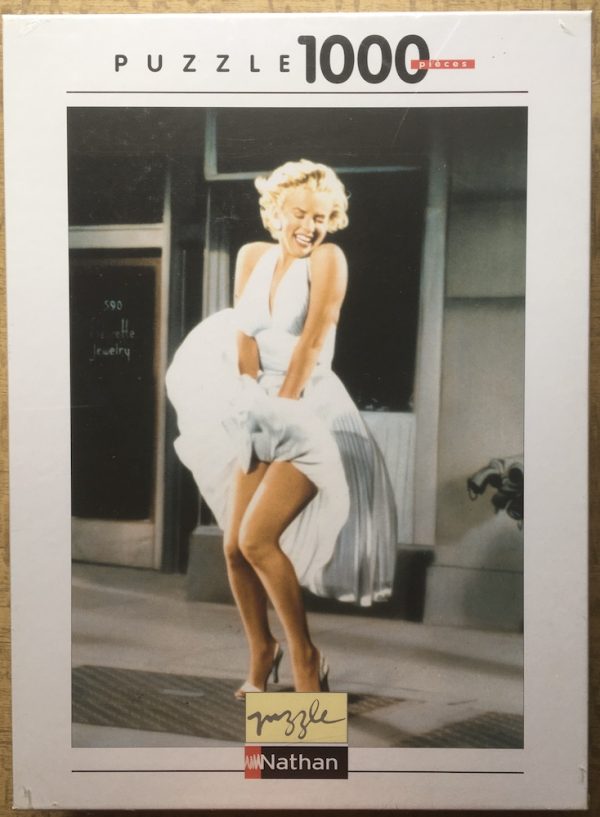 Image of the puzzle 1000, Nathan, Marilyn Monroe, by Sam Shaw, Factory Sealed, Picture of the box