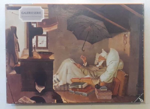 Image of the puzzle 750, Ravensburger, The Poor Poet, by Carl Spitzweg, Complete, Picture of the box
