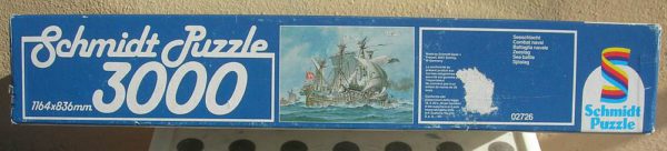 Image of the puzzle 3000, Schmidt, Sea Battle, Unknown Artist, Complete, Picture of the side