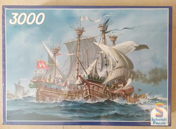 PUZZLE 3000 CASTOR COPY OF COMBAT BETWEEN THE FRENCH FRIGATE 'LA CANONNIERE' 