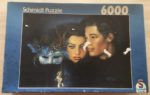 Image of the puzzle 6000, Schmidt, Mask in Blue, Joy Caros, Sealed Bag, Picture of the box