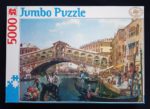 Image of the puzzle 5000, Jumbo, A Busy Day Near the Rialto Bridge, Antonio Pascutti, Sealed Bag, Picture of the box