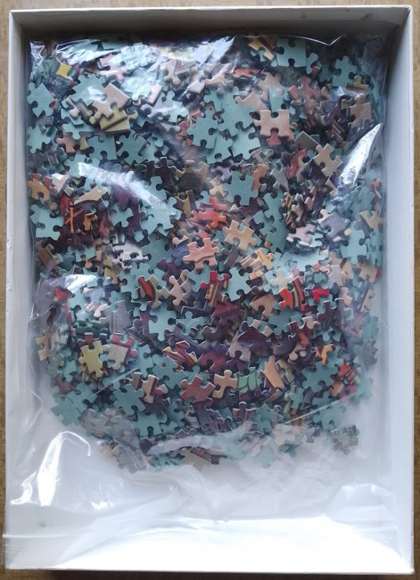 Image of the puzzle 1500, Nathan, Bières de la Meuse, by Alphonse Mucha, Complete, Picture of the bag