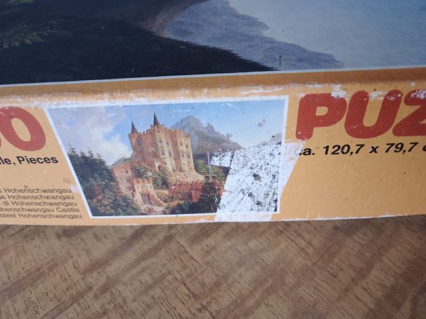 Image of the puzzle 3000, Ravensburger, Castle Hohenschwangau, by Ferdinand Jodl, Sealed Bag, Detail o the box