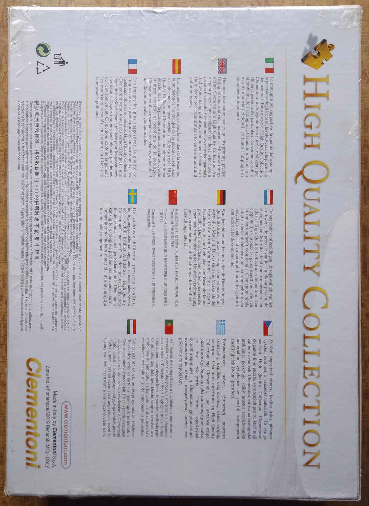 Image of the puzzle 1000, Clementoni, Madame under the Sun, Helena Lam, Factory Sealed, Picture of the back