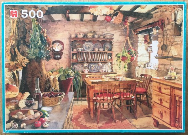 Image of the puzzle 500, Jumbo, Country Kitchen, David Elliott, Complete, Picture of the box