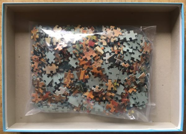 Image of the puzzle 500, Jumbo, Country Kitchen, David Elliott, Complete, Picture of the bag