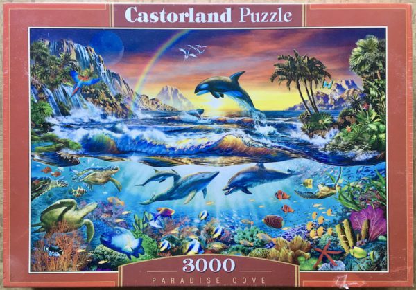 Image of the puzzle 3000, Castorland, Paradise Cove, Adrian Chesterman, Factory Sealed, Picture of the box