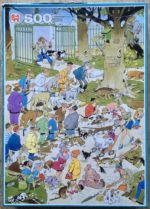 Image of the puzzle 500, Jumbo, The Pee Tree, Jan van Haasteren, Complete, Picture of the box
