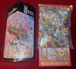 Image of the puzzle 1000, Heye, Fasten Seat Belts, Guillermo Mordillo, Complete, Picture of the contents