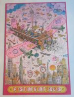 Image of the puzzle 1000, Heye, Fasten Seat Belts, Guillermo Mordillo, Complete, Picture of the puzzle assembled