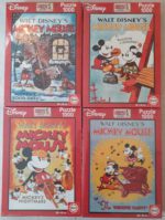 Image of the puzzle 4×1000, Educa, Mickey Collection, Factory Sealed, Picture of the boxes