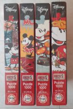 Image of the puzzle 4×1000, Educa, Mickey Collection, Factory Sealed, Picture of the boxes