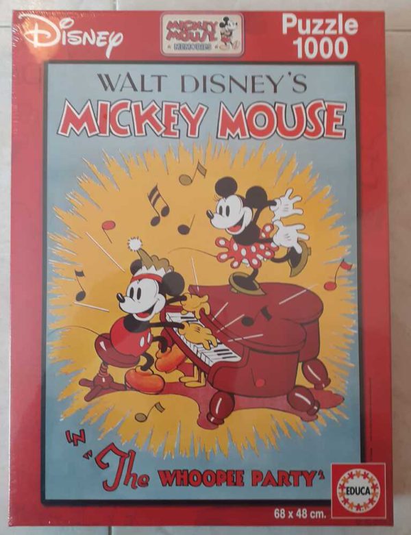 Image of the puzzle 4×1000, Educa, Mickey Collection, Factory Sealed, Picture of one box