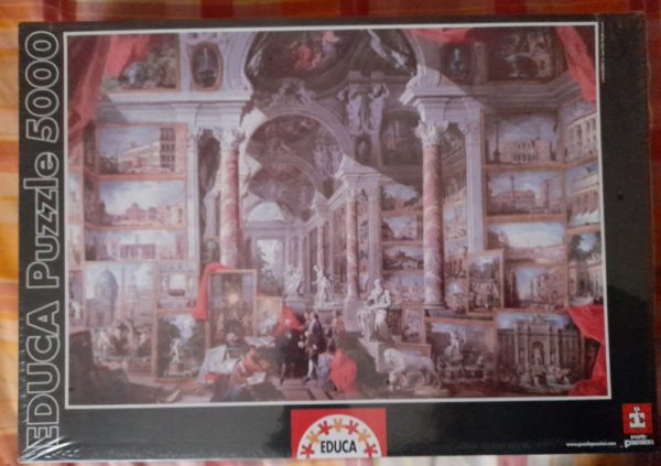Image of the puzzle 5000, Educa, Gallery with Views of Modern Rome, by Panini, Factory Sealed, Picture of the box