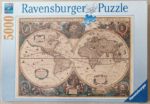Image of the puzzle 5000, Ravensburger, Antique World Map, by Henricus Hondius the Younger, Factory Sealed, Picture of the box
