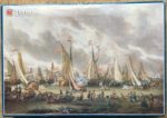 Image of the puzzle 1000, Jumbo, View at the Amsterdam Harbor, by Abraham Storck, Complete, Picture of the box