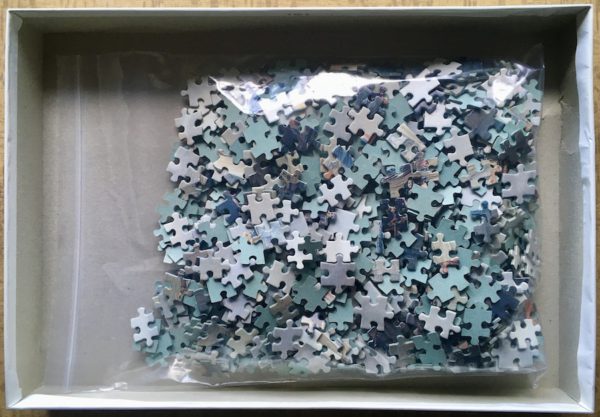 Image of the puzzle 1000, Jumbo, View at the Amsterdam Harbor, by Abraham Storck, Complete, Picture of the bag