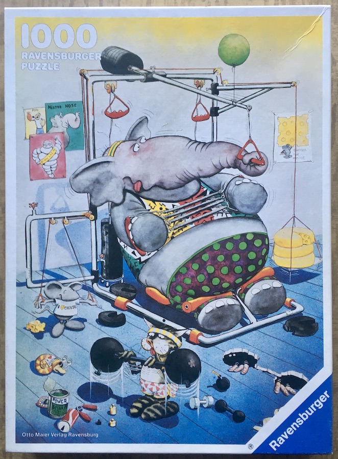 1000, Ravensburger, Bodybuilding, by Alex Rinesch, Complete, 2021-11-28 Image of the puzzle 1000, Ravensburger, Bodybuilding, by Alex Rinesch, Complete, Picture of the box