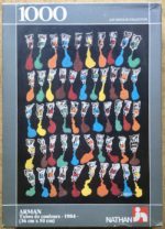 Image of the puzzle 1000, Nathan, Tubes of Paint, by Arman, Complete, Picture of the box