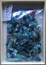 Image of the puzzle 1000, Nathan, Tubes of Paint, by Arman, Complete, Picture of the bag