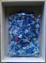 Image of the puzzle 1000, Ricordi, The Blue Violinist, by Marc Chagall, Complete, Picture of the bag