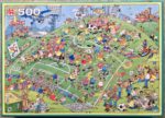 Image of the puzzle 500, Jumbo, Goal, Jan van Haasteren, Complete, Picture of the box