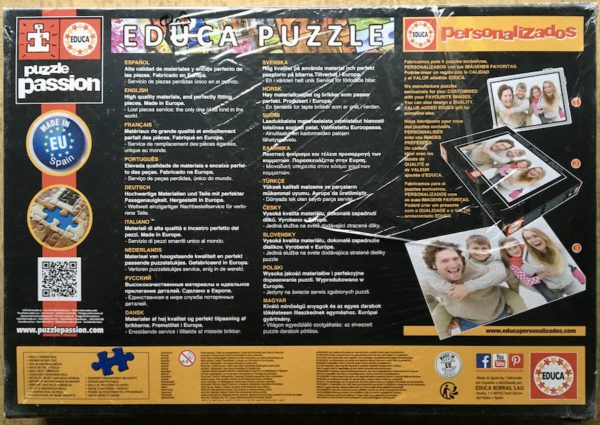 Image of the puzzle 3000, Educa, Mount Fuji and Chureito Pagoda, Japan, Factory Sealed, Picture of the back