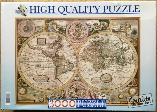 Image of the puzzle 3000, Clementoni, Old Map, Factory Sealed, Picture of the box