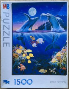 Image of the puzzle 1500, MB, The Whales, by Robin Koni, Complete, Picture of the box