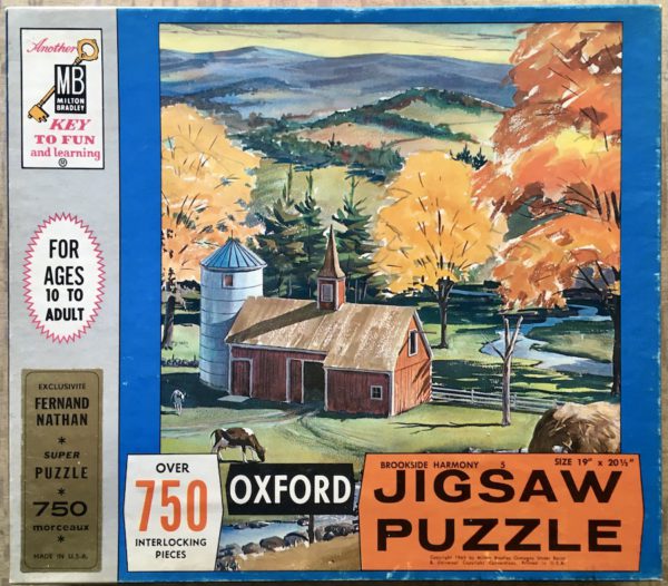 Image of the puzzle 750, MB, Brookside Harmony, Complete, Picture of the box