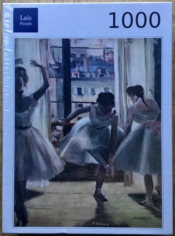 Image of the puzzle 1000, Lais, Three Dancers in a Practice Room, by Edgar Degas, Factory Sealed, Picture of the box