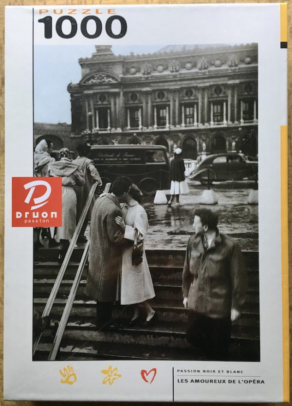 Image of the puzzle 1000, Druon, The Opera Kiss, by Robert Doisneau, Factory Sealed, Picture of the box