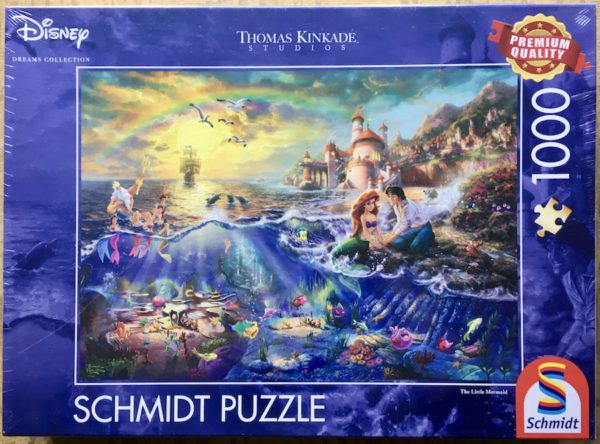 Image of the puzzle 1000, Schmidt, The Little Mermaid, Thomas Kinkade, Factory Sealed, Picture of the box