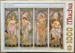 Image of the puzzle 1000, D-Toys, The Times of the Day, by Alphonse Mucha, Complete, Picture of the box