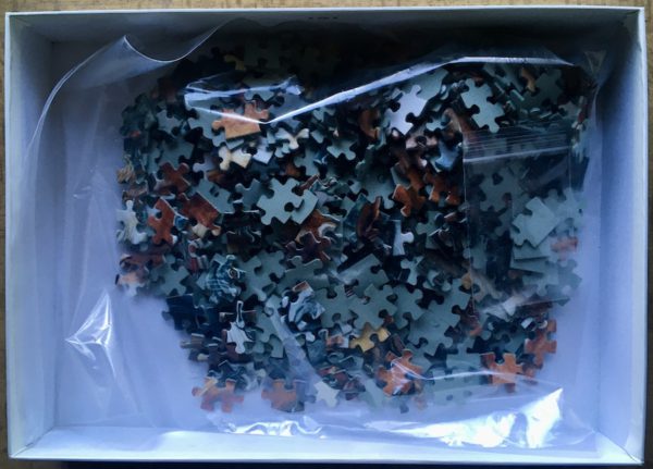 Image of the puzzle 500, Jumbo, Dees Horse Blanket, by Ditz, Complete, Picture of the bag
