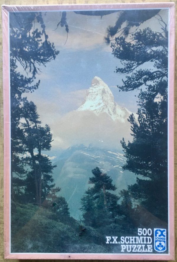 Image of the puzzle 500, F.X. Schmid, Matterhorn in the Morning Light, Factory Sealed, Picture of the box