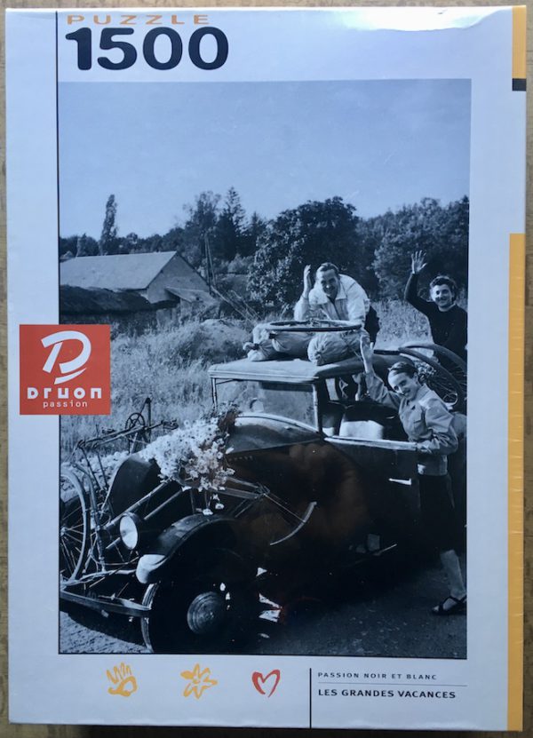 Image of the puzzle 1500, Druon, Les Grandes Vacances, by Robert Doisneau, Factory Sealed, Picture of the box