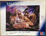 Image of the puzzle 1500, MB, Complicity with the Wolves, by Robin Koni, Complete, Picture of the box