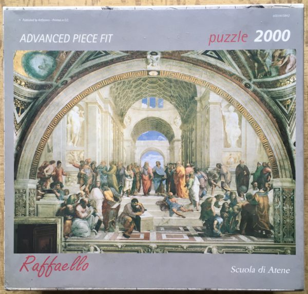 Image of the puzzle 2000, Art Stones, The School of Athens, by Raphael, Factory Sealed, Picture of the box