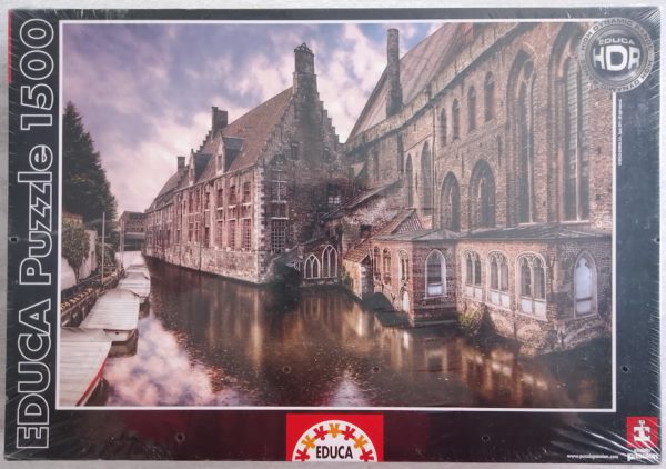 Image of the puzzle 1500, Educa, Bruges, Belgium, Factory Sealed, Picture of the box