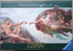 Image of the puzzle 12000, Ravensburger, The Creation of Adam, by Michelangelo, Sealed Bag, Picture of the box