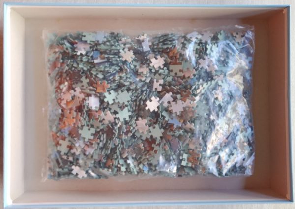 Image of the puzzle 2000, Jumbo, The Invitation, Tom duBois, Sealed Bag, Picture of the bag