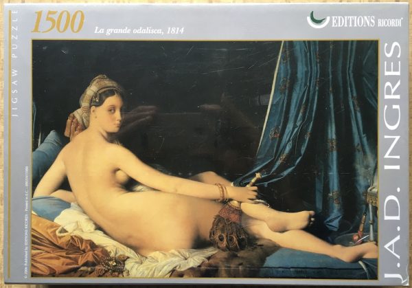 Image of the puzzle 1500, Ricordi, La Grande Odalisque, by Ingres, Factory Sealed, Picture of the box