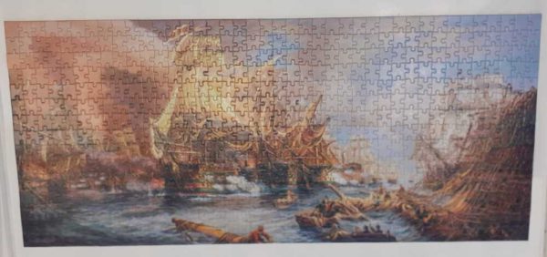 Image of the puzzle 600, Castorland, Battle at the Sea, Complete, Picture of the puzzle