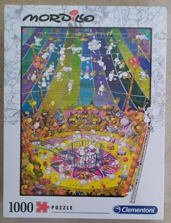 Image of the puzzle 1000, Clementoni, The Show, by Guillermo Mordillo, Factory Sealed, Picture of the box