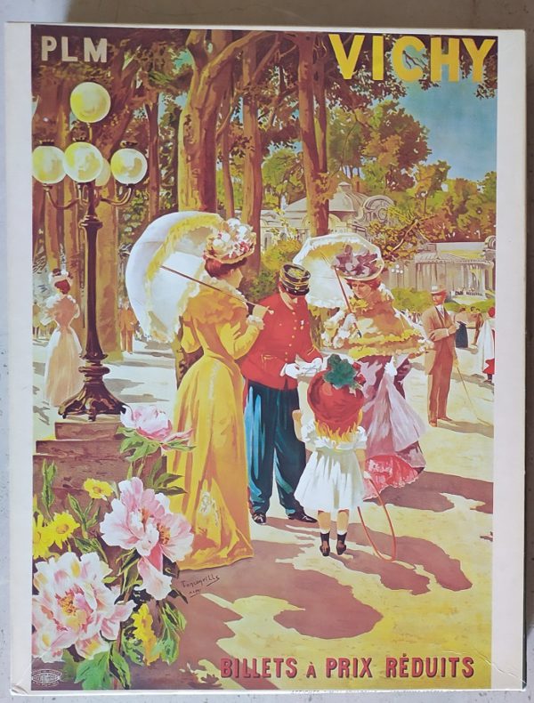Image of the puzzle 1000, MB, Vichy, Billets à Prix Réduits, Gray & Tanconville, Complete, Picture of the box