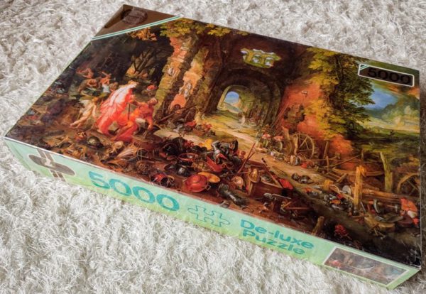 Image of the puzzle 5000, Falcon, The Elements - Fire, by Jan Brueghel the Elder, Factory Sealed, Picture of the box