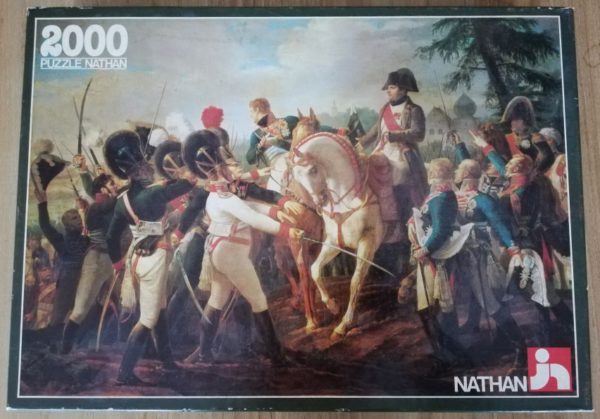Image of the puzzle 2000, Nathan, Napoleon and the Bavarian Troops, by Jean-Baptiste Debret, Sealed Bag, Picture of the box