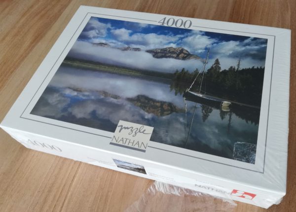 Image of the puzzle 4000, Nathan, Morning Mists, Factory Sealed, Picture of the box